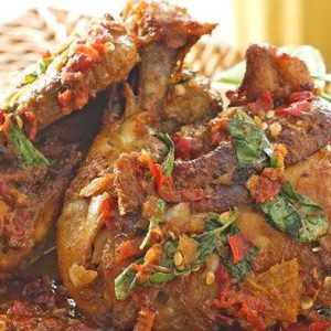 ayam penyet sambel kemangi